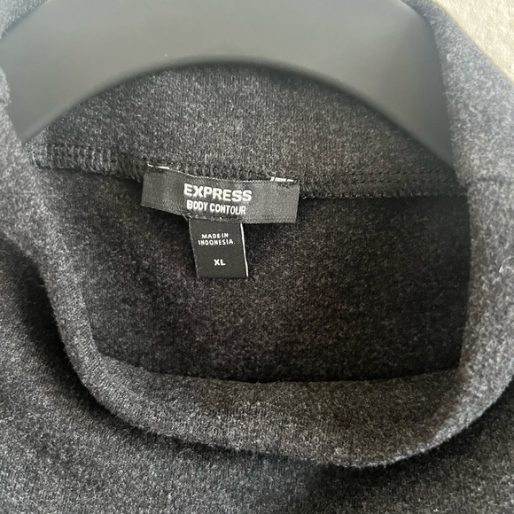 Express Black Asymmetrical Sleeveless Bodysuit - Picture 3 of 6